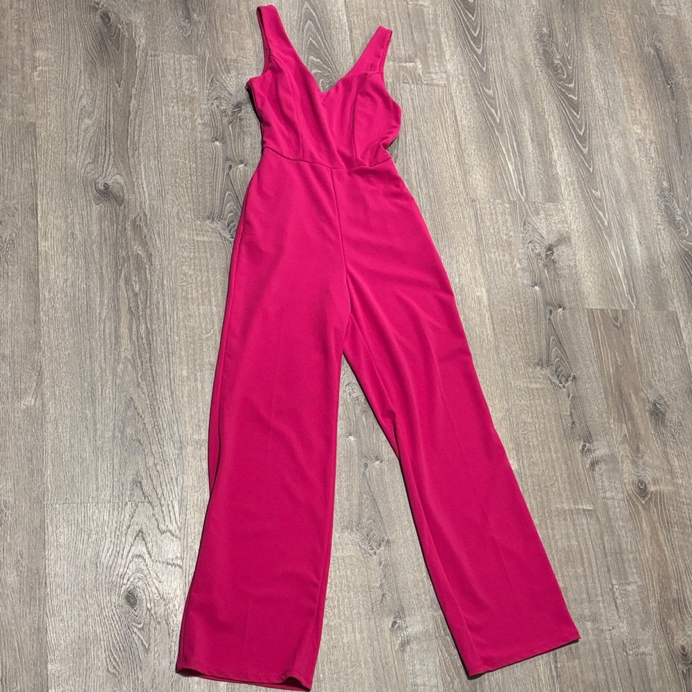 Chic Fuchsia Sleeveless Jumpsuit